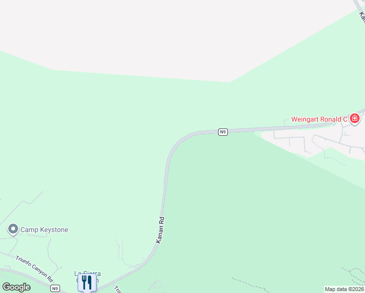 map of restaurants, bars, coffee shops, grocery stores, and more near 3481 County Highway N9 in Agoura Hills