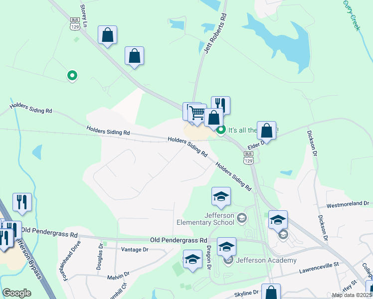 map of restaurants, bars, coffee shops, grocery stores, and more near 29 Monte Lane in Jefferson