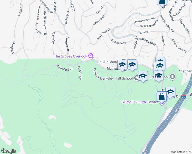 map of restaurants, bars, coffee shops, grocery stores, and more near 16366 Sloan Drive in Los Angeles