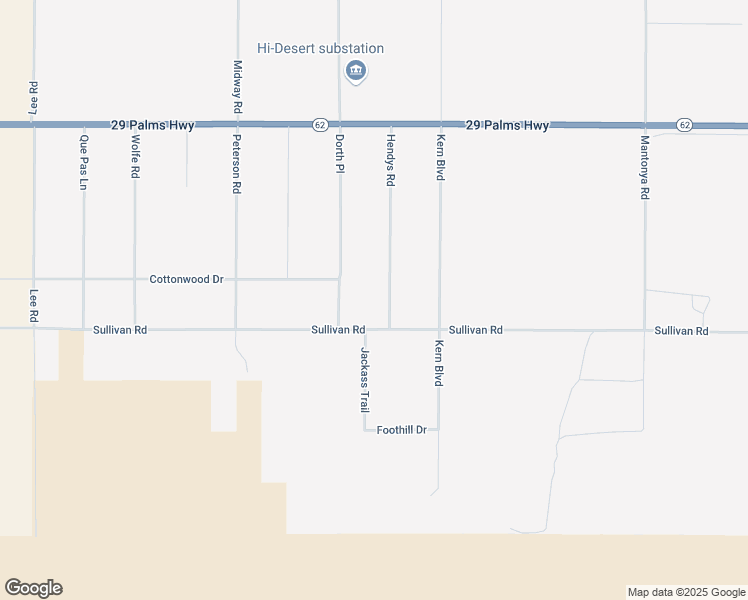 map of restaurants, bars, coffee shops, grocery stores, and more near in Twentynine Palms