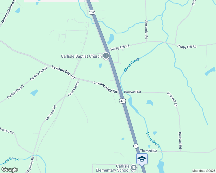 map of restaurants, bars, coffee shops, grocery stores, and more near 4661 Lawson Gap Road in Boaz