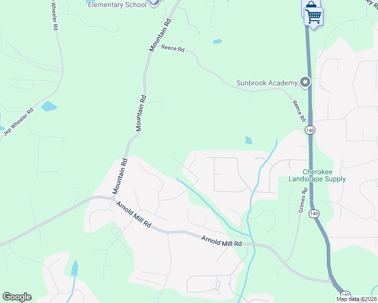 map of restaurants, bars, coffee shops, grocery stores, and more near 807 Mount Glen Lane in Woodstock