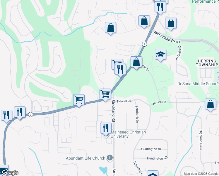 map of restaurants, bars, coffee shops, grocery stores, and more near 6400 Atlanta Highway in Alpharetta
