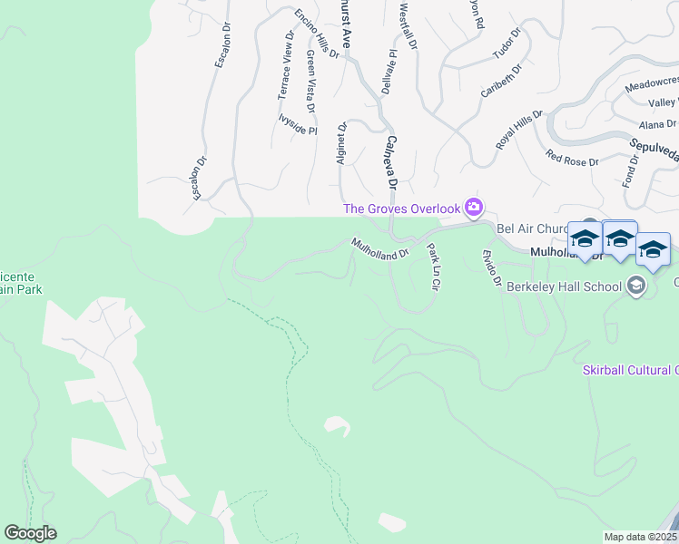 map of restaurants, bars, coffee shops, grocery stores, and more near 3155 Stone Oak Drive in Los Angeles