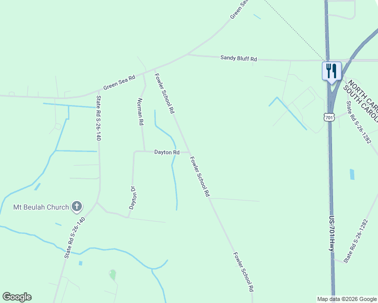 map of restaurants, bars, coffee shops, grocery stores, and more near 2808 Fowler School Road in Green Sea