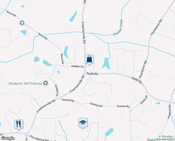 map of restaurants, bars, coffee shops, grocery stores, and more near 1450 Redd Road in Alpharetta