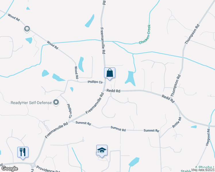 map of restaurants, bars, coffee shops, grocery stores, and more near 1450 Redd Road in Alpharetta