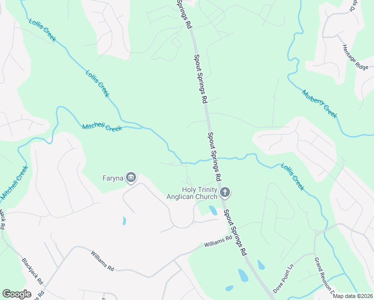 map of restaurants, bars, coffee shops, grocery stores, and more near 6978 Spout Springs Rd in Flowery Branch