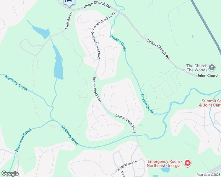 map of restaurants, bars, coffee shops, grocery stores, and more near 6435 Lantern Ridge in Hoschton
