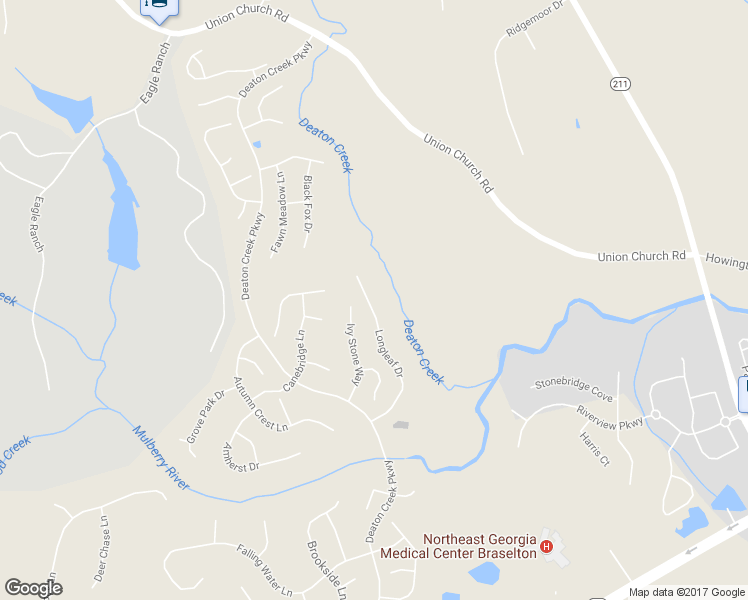 map of restaurants, bars, coffee shops, grocery stores, and more near 6218 Longleaf Drive in Hoschton