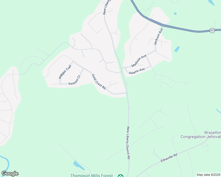 map of restaurants, bars, coffee shops, grocery stores, and more near 158 Gold Crest Road in Braselton