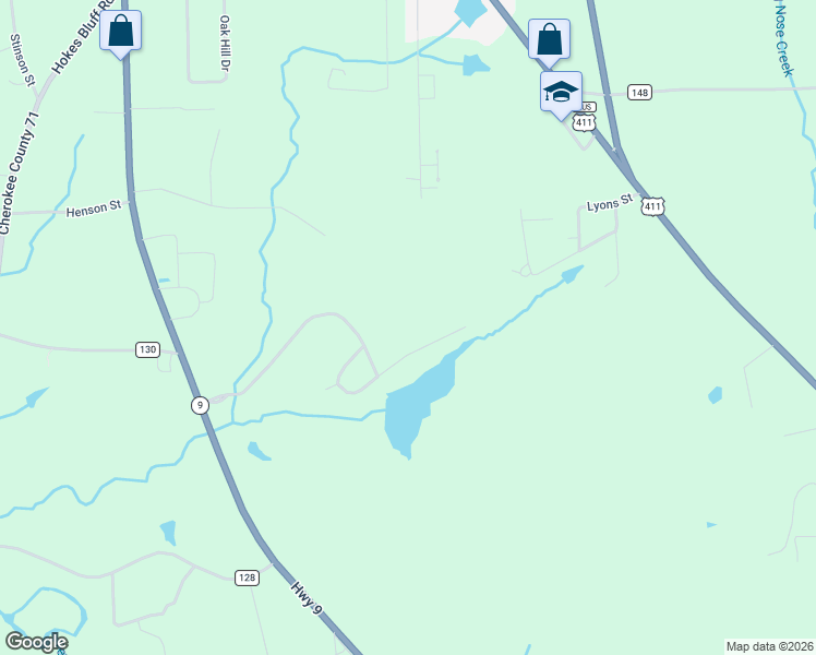 map of restaurants, bars, coffee shops, grocery stores, and more near 55 Azalea Tr in Centre