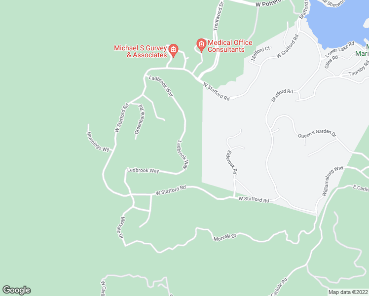 map of restaurants, bars, coffee shops, grocery stores, and more near 2688 Ladbrook Way in Thousand Oaks