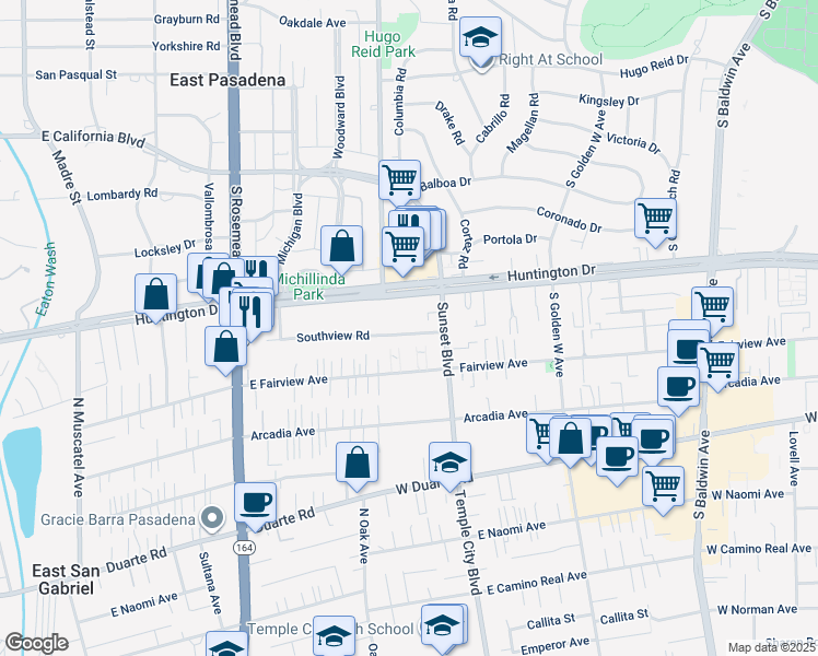 map of restaurants, bars, coffee shops, grocery stores, and more near 1133 Okoboji Drive in Arcadia