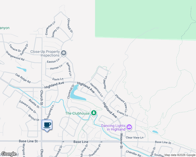 map of restaurants, bars, coffee shops, grocery stores, and more near 29310 Richardson Court in Highland
