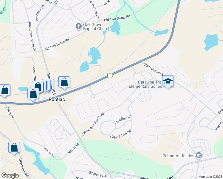 map of restaurants, bars, coffee shops, grocery stores, and more near 424 Stillwater Lane in Elgin