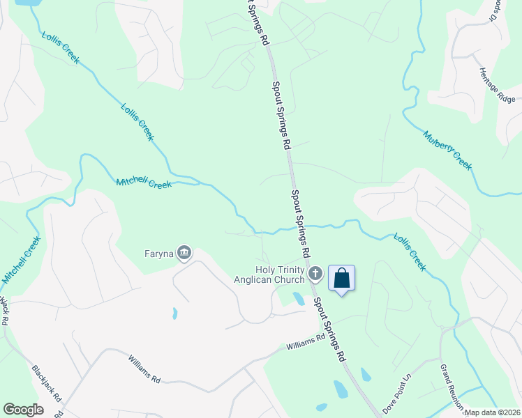 map of restaurants, bars, coffee shops, grocery stores, and more near 6978 Spout Springs Road in Flowery Branch