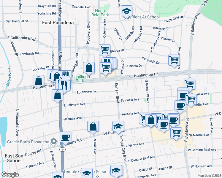 map of restaurants, bars, coffee shops, grocery stores, and more near 1117 Okoboji Drive in Arcadia