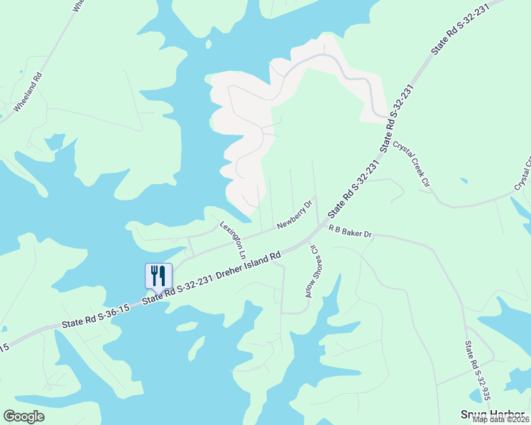 map of restaurants, bars, coffee shops, grocery stores, and more near 117 Carteret Lane in Chapin