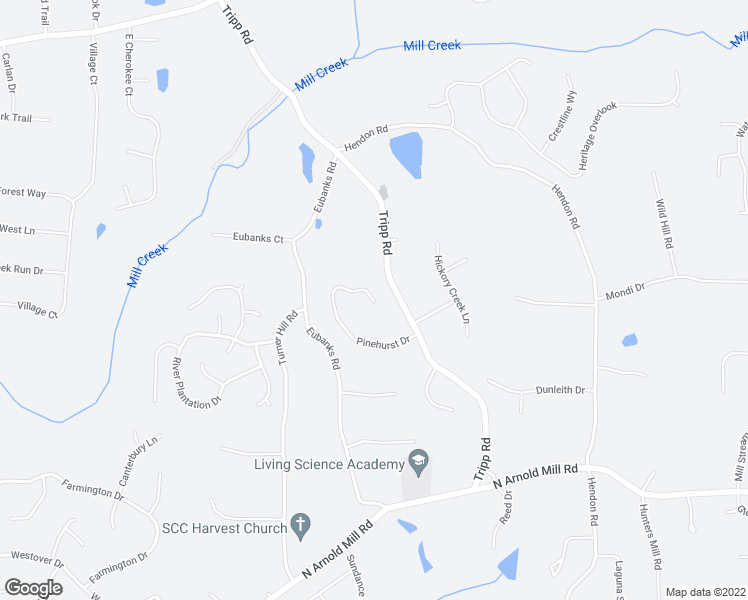 map of restaurants, bars, coffee shops, grocery stores, and more near 816 Pinehurst Drive in Woodstock