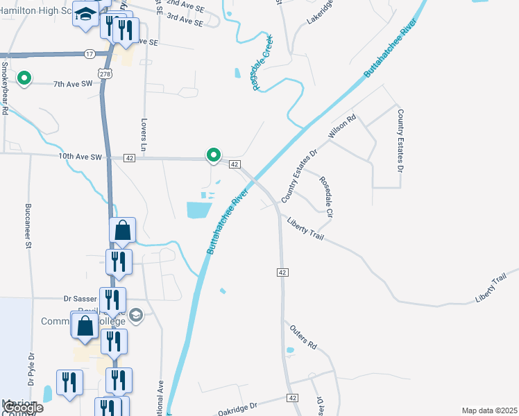 map of restaurants, bars, coffee shops, grocery stores, and more near 276 Regal Circle in Hamilton