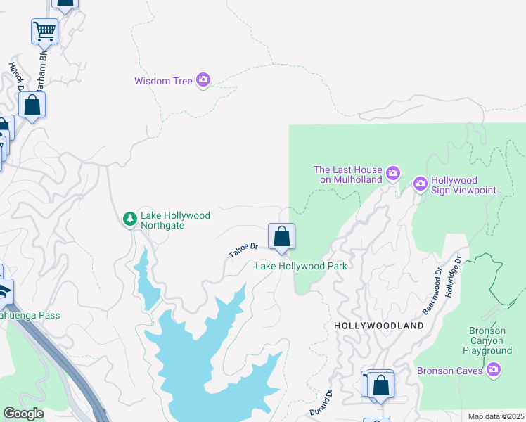 map of restaurants, bars, coffee shops, grocery stores, and more near 6342 Innsdale Drive in Los Angeles