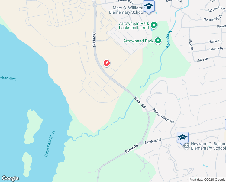 map of restaurants, bars, coffee shops, grocery stores, and more near 5820 River Road in Wilmington