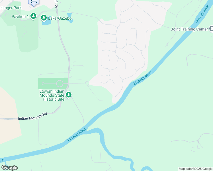 map of restaurants, bars, coffee shops, grocery stores, and more near 24 Hampton Lane in Cartersville