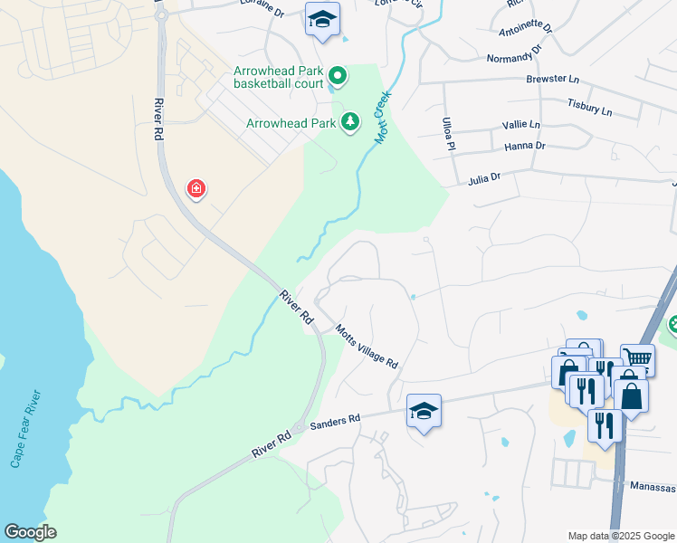 map of restaurants, bars, coffee shops, grocery stores, and more near 210 Fayemarsh Road in Wilmington