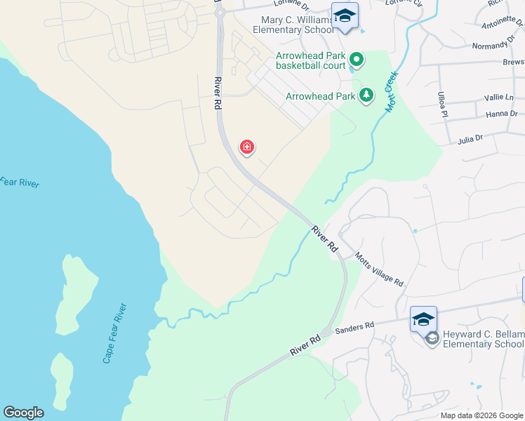 map of restaurants, bars, coffee shops, grocery stores, and more near 5820 River Road in Wilmington