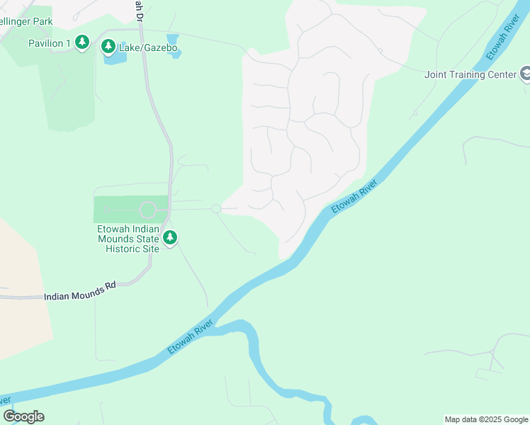 map of restaurants, bars, coffee shops, grocery stores, and more near 24 Hampton Lane in Cartersville