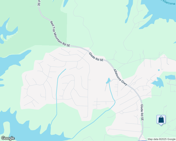 map of restaurants, bars, coffee shops, grocery stores, and more near 7301 Staton Place Southeast in Acworth