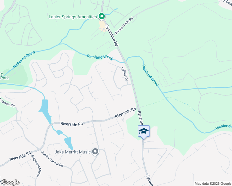 map of restaurants, bars, coffee shops, grocery stores, and more near 5819 Millard Duncan Road in Sugar Hill