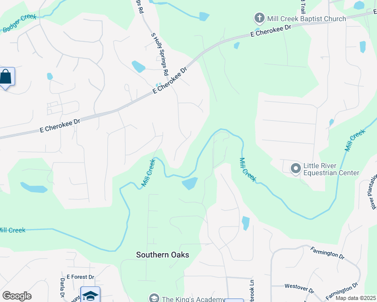 map of restaurants, bars, coffee shops, grocery stores, and more near 321 Bouldercrest Way in Woodstock