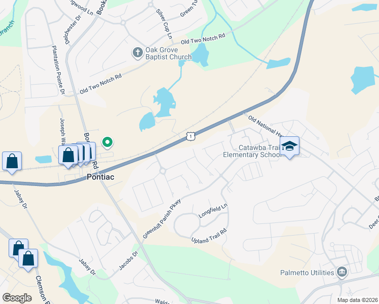 map of restaurants, bars, coffee shops, grocery stores, and more near 424 Stillwater Lane in Elgin