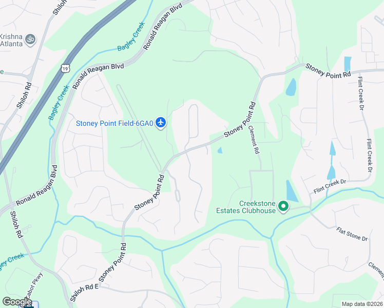map of restaurants, bars, coffee shops, grocery stores, and more near 2065 Stoney Point Farm Road in Cumming