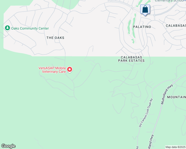 map of restaurants, bars, coffee shops, grocery stores, and more near 25242 Prado Del Grandioso in Calabasas