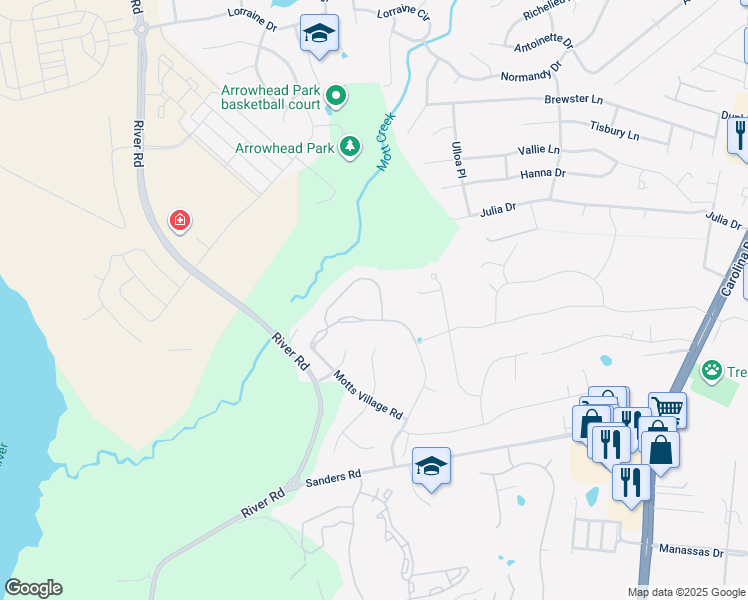 map of restaurants, bars, coffee shops, grocery stores, and more near 262 Fayemarsh Road in Wilmington