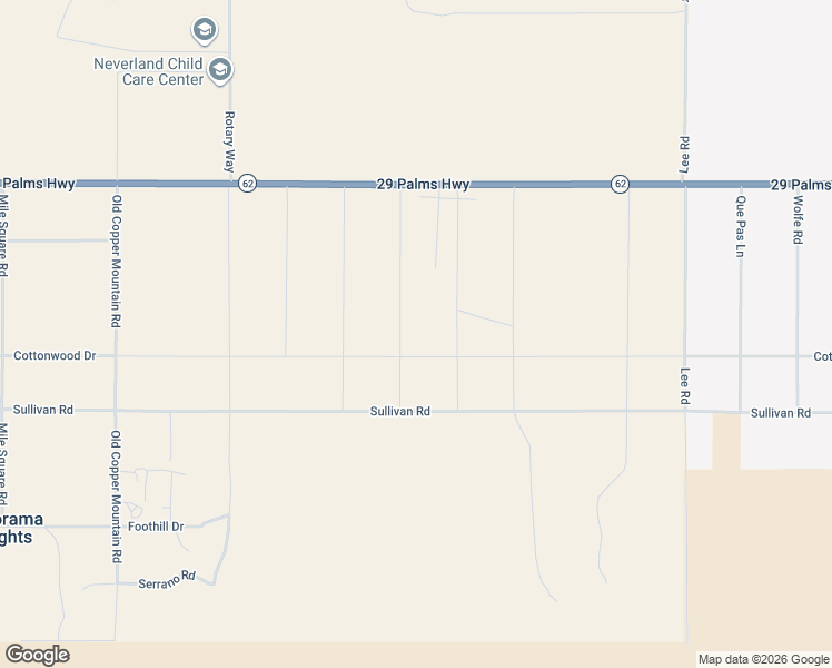 map of restaurants, bars, coffee shops, grocery stores, and more near 6969 Stone Pine Road in Joshua Tree