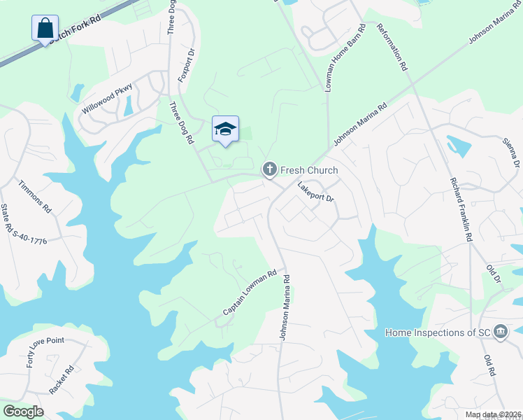map of restaurants, bars, coffee shops, grocery stores, and more near 770 Helmsman Lane in Chapin
