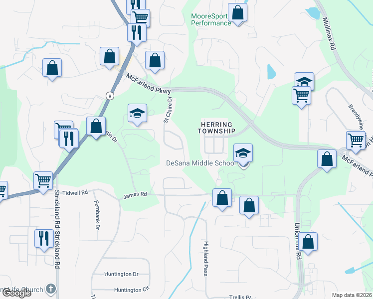map of restaurants, bars, coffee shops, grocery stores, and more near 413 Grayson Way in Alpharetta