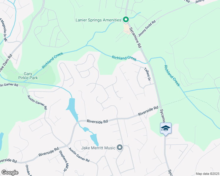 map of restaurants, bars, coffee shops, grocery stores, and more near 923 Laurel Green Lane Northeast in Sugar Hill