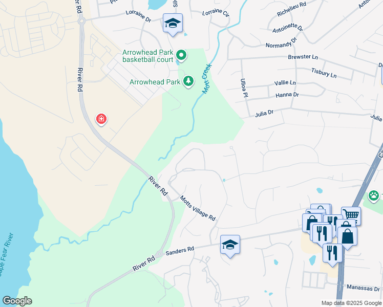 map of restaurants, bars, coffee shops, grocery stores, and more near 230 Fayemarsh Road in Wilmington