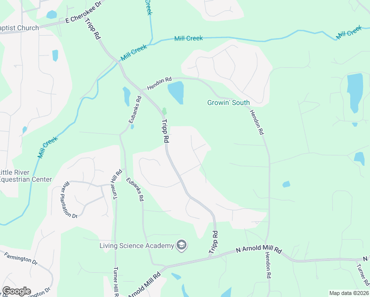 map of restaurants, bars, coffee shops, grocery stores, and more near 617 Hickory Creek Lane in Woodstock