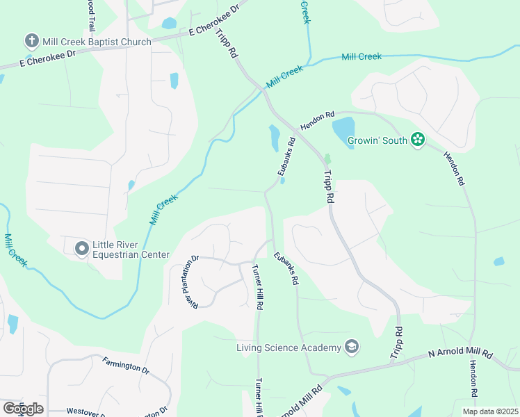 map of restaurants, bars, coffee shops, grocery stores, and more near 103 Eubanks Court in Woodstock