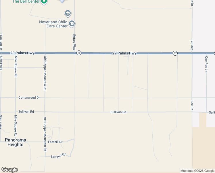 map of restaurants, bars, coffee shops, grocery stores, and more near 6969 Stone Pine Road in Joshua Tree