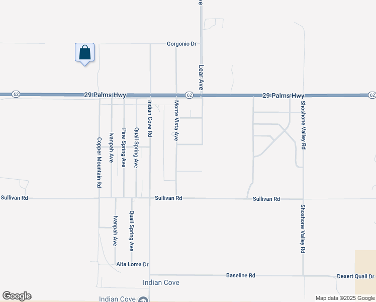 map of restaurants, bars, coffee shops, grocery stores, and more near 69235 Old Dale Road in Twentynine Palms