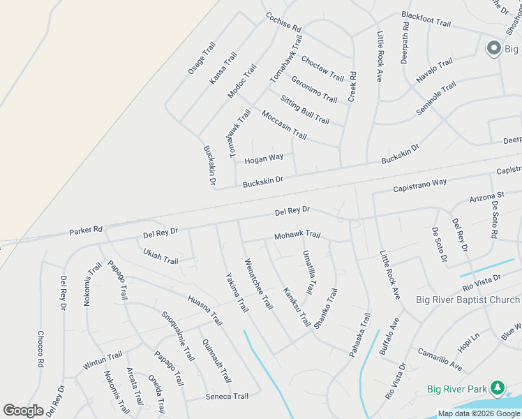 map of restaurants, bars, coffee shops, grocery stores, and more near 149520 Del Rey Drive in Big River