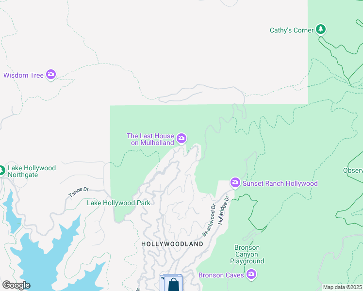 map of restaurants, bars, coffee shops, grocery stores, and more near 6101 Mulholland Highway in Los Angeles