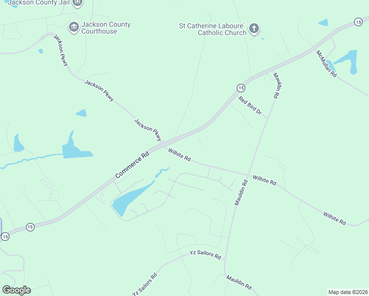 map of restaurants, bars, coffee shops, grocery stores, and more near 1712 Commerce Road in Jefferson